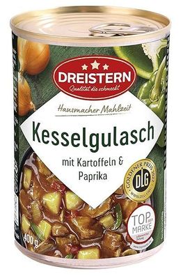 Dreistern Kesselgulasch Kartoffeln Paprika Fertiggericht Konservendose 400 g