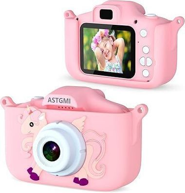 ASTGMI Kinder Kamera 2.0 Display Digitalkamera 1080P HD Anti-Drop Fotoapparat