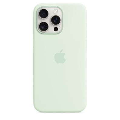 Apple iPhone 15, 15 Pro, 15 Pro Max Silikon Hülle Case mit MagSafe versch. Farben