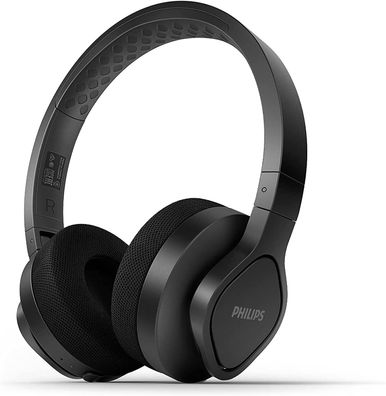 Philips Audio A4216BK00 On-Ear Sportkopfhörer Kabellos 35h Wiedergabezeit
