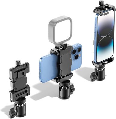 KDD Handy Stativ Adapter mit Kugelkopf, 360Â° Drehbar Handyhalter fér Stativ