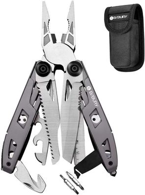 Geschenke fér Männer, BIBURY 18-in-1 Taschenwerkzeug, Titan-Griff Design Outdoor
