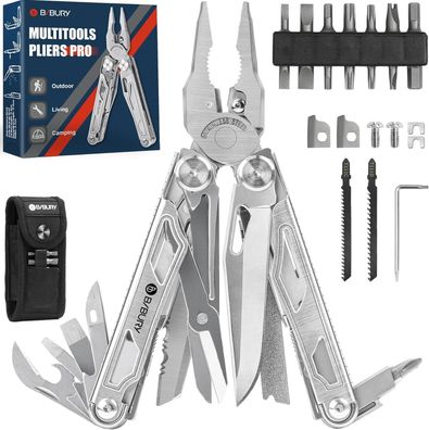 BIBURY Multitools, Multi Tool faltbare Zange mit verbesserter Schere, Multitool