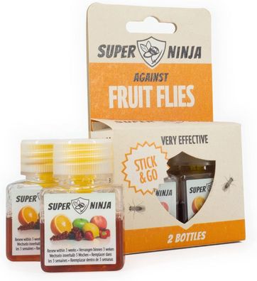 Super Ninja Fruchtfliegenfalle - Standard Pack - 2 Fallen pack - Hochwirksame