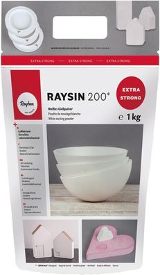 Rayher 3699000 Raysin 200 Gießpulver Gießmasse Weiß Lufthärtend Geruchlos 1 kg