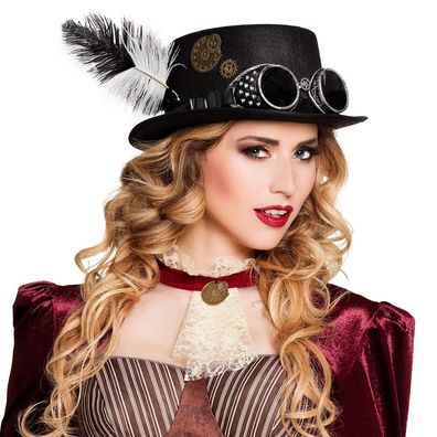 Steampunk Hut schwarz