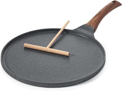 Sensarte Crepe Pfanne 26cm Antihaftpfanne Omlettpfanne Pfannkuchen flache Pfanne