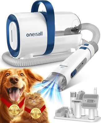 Oneisall Hundeschermaschine mit Staubsauger Super Saugkraft mit 12000 Pa