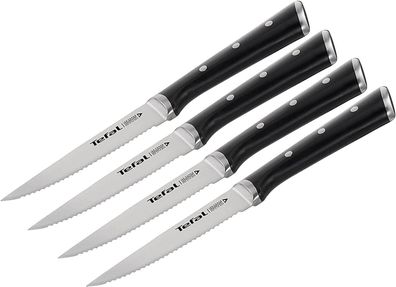 Tefal K232S4 Ice Force 4-teiliges Steakmesser-Set 11 cm Spezialmesser Fleisch