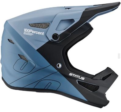 100% Kinder Fullfacehelm Status Youth Steel Blue