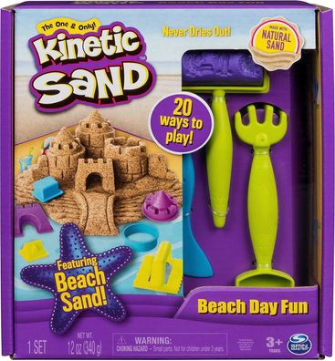 Kinetic Sand 6037424 Strandspaß Spielset Spielzeug Kinder ab 3 Jahren 340 g