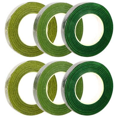 HAKACC 6 Stéck Floristenband 162m Flora Kreppband 12mm Floristik Kreppband