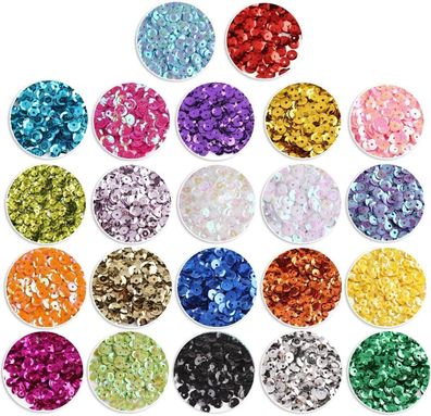 JOFONY 9460 PCS Pailletten Zum Basteln, ulk Gemischte Farben Lose Pailletten Fér