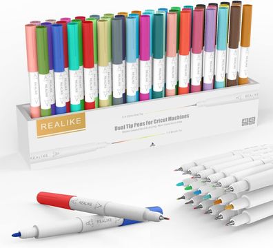 Realike Drawing Pens Fér Cricut Maker 3/Maker/Explore 3/Air 2/Air Dual Tip Pen S