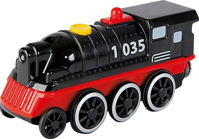 Eichhorn 100001303 Bahn E Lok Vierradantrieb Kinder Holzspielzeug Eisenbahn 11cm