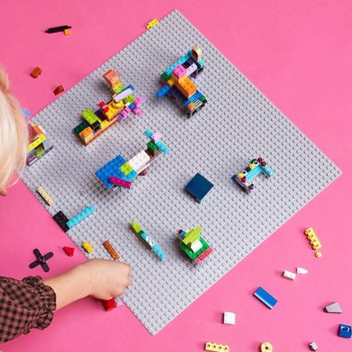 LEGO 11024 Classic Graue Bauplatte, quadratische Grundplatte mit 48x48 Noppen