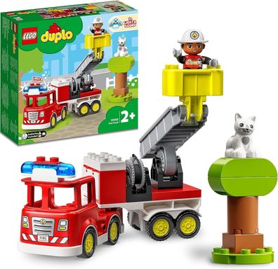 LEGO DUPLO 10969 Feuerwehrauto Ergänzungsset Figuren Spielzeug Spielset Motorik