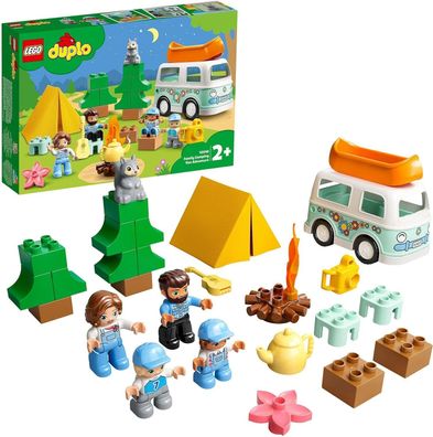 LEGO 10946 DUPLO Familienabenteuer mit Campingbus Wohnmobil Spielzeug 30 Teile