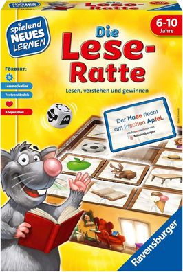 Ravensburger 24956 Die Lese-Ratte Lernspiel Kinderspiel 1-4 Spieler ab 6 Jahre