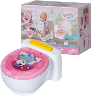 Zapf Creation 828373 BABY born Bath Toilette WC Geräuschfunktion Puppenzubehör