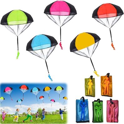 Libershine Fallschirm Spielzeug Kinder, 10 Stéck Hand Werfen Fallschirm Outdoor