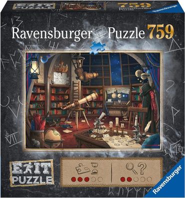 Ravensburger 19950 Exit 1 Sternwarte Premium Puzzle 759 Teile Escape Room