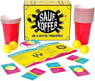 GUTTER GAMES ?SAU-001 Saufkoffer Die 8 besten Trinkspiele Partyspiel Erwachsene