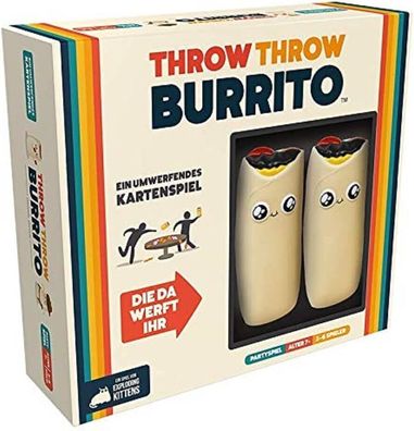 Exploding Kittens Throw Throw Burrito Partyspiel Kartenspiel 2-6 Spieler Ab 7