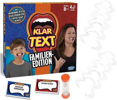 Hasbro C3145100 Klartext Familien-Edition Familenspiel Gesellschaftsspiel