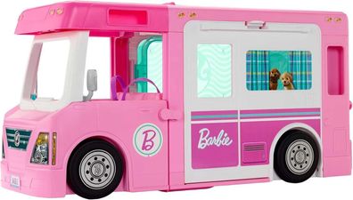 Mattel Barbie GHL93 3-in-1 Super Abenteuer Camper ca. 91cm Puppenauto Spielzeug