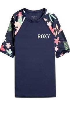 Roxy Kinder Rashguard Printed Sleeves 3/4 Lycra Flowers