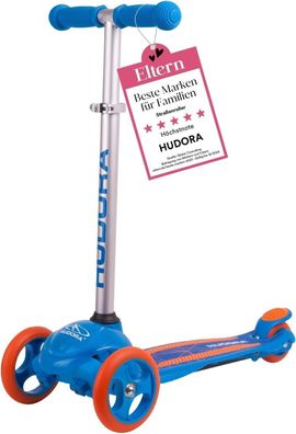 HUDORA 11063 Scooter Roller Kinder Flitzkids 2.0 blau Spielzeug Cityroller