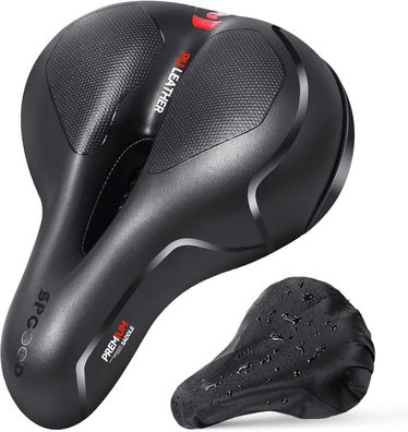 SPGOOD Fahrradsattel Bequem Weich Memory Foam Ergonomisch Stoß&Schlagdämpfend