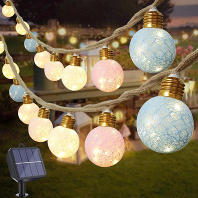 Qedertek Solar Lichterkette Aussen Wetterfest 6M Solar Lichterkette Außen