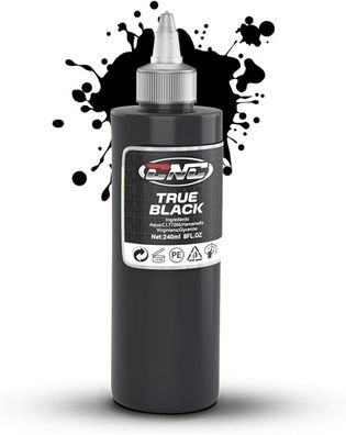 CNC Tattoo Farbe True Black Schwarz Liner Outlining Körperfarbe Tinte 240 ml