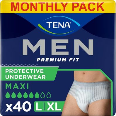 TENA MEN Active fit Pants Plus Level 4 Inkontinenz Einweghosen Größe L 40 Stéck