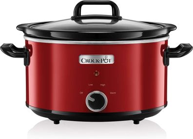 Crock-Pot SCV400RD-050 Schongarer 3.5 Liter 3 Wärmestufen Warmhaltefunktion Rot