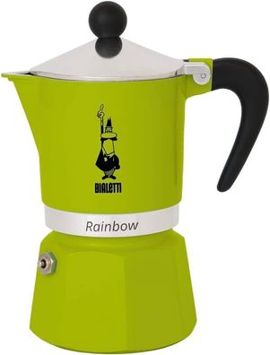 Bialetti Rainbow Espressokocher 3 Tassen Sicherheitsventil Aluminium Grén