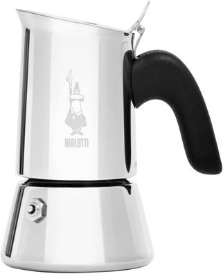 Bialetti 0007252/CN Venus 2 Espressomaschine Edelstahl Induktion Silber 2 Tassen