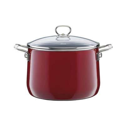 Riess Fleischtopf Nouvelle mit Glasdeckel Ø24 cm 6,5 Liter Rosso