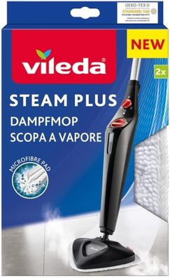 Vileda Steam Ersatzbezug Waschbar Dampfreiniger Microfaser 2er Pack Haushalt