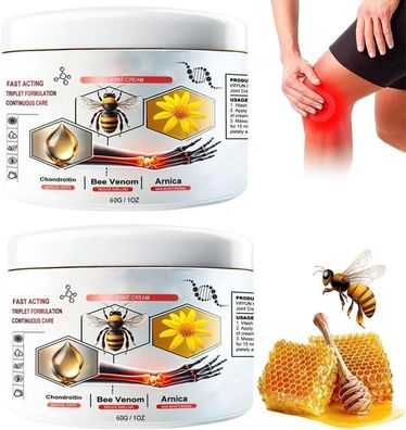 2 Stéck Bienengiftsalbe, Bienengiftlinderungscreme, Bee Cream Bienengiftsalbe