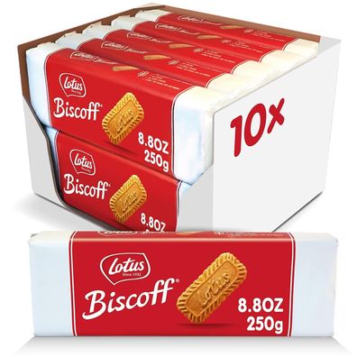 Lotus Biscoff Original Karamellisierter Keks Gebäck Kaffee Vegan 10 x 250 g