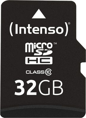 Intenso Micro SDHC 32GB Class 10 Speicherkarte SD-Adapter iPhone Android Tablet