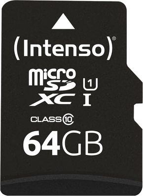 Intenso Micro SDXC 64GB Class 10 UHS-I Speicherkarte SD-Adapter iPhone Android