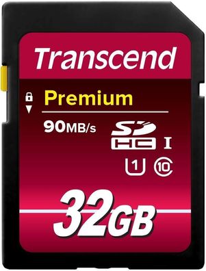 Transcend TS32DU1 Premium 32GB SDHC-Speicherkarte Klasse 10 UHS-I High Speed