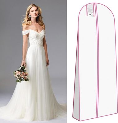 Brautkleidhélle Kleidersack 180 cm Anti-Staub Atmungsaktiver Hochzeitskleid