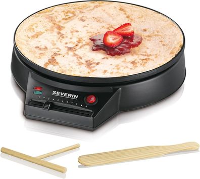 Severin CM 2198 CrÃªpes Maker Holz-Teigspatel CrÃªpeswender 1000 Watt schwarz