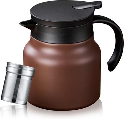 Paracity Kaffeekanne/Teekanne Thermo Mit Keramikeinsatz 800Ml, Kleine Thermoskan