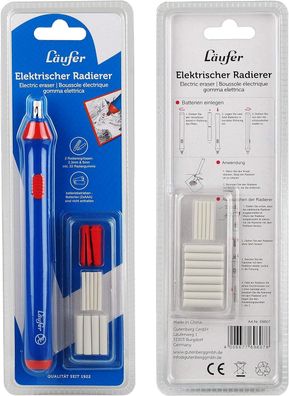 Läufer 69607 Elektrischer Radiergummi, Batteriebetriebener Radierstift, Wechselb